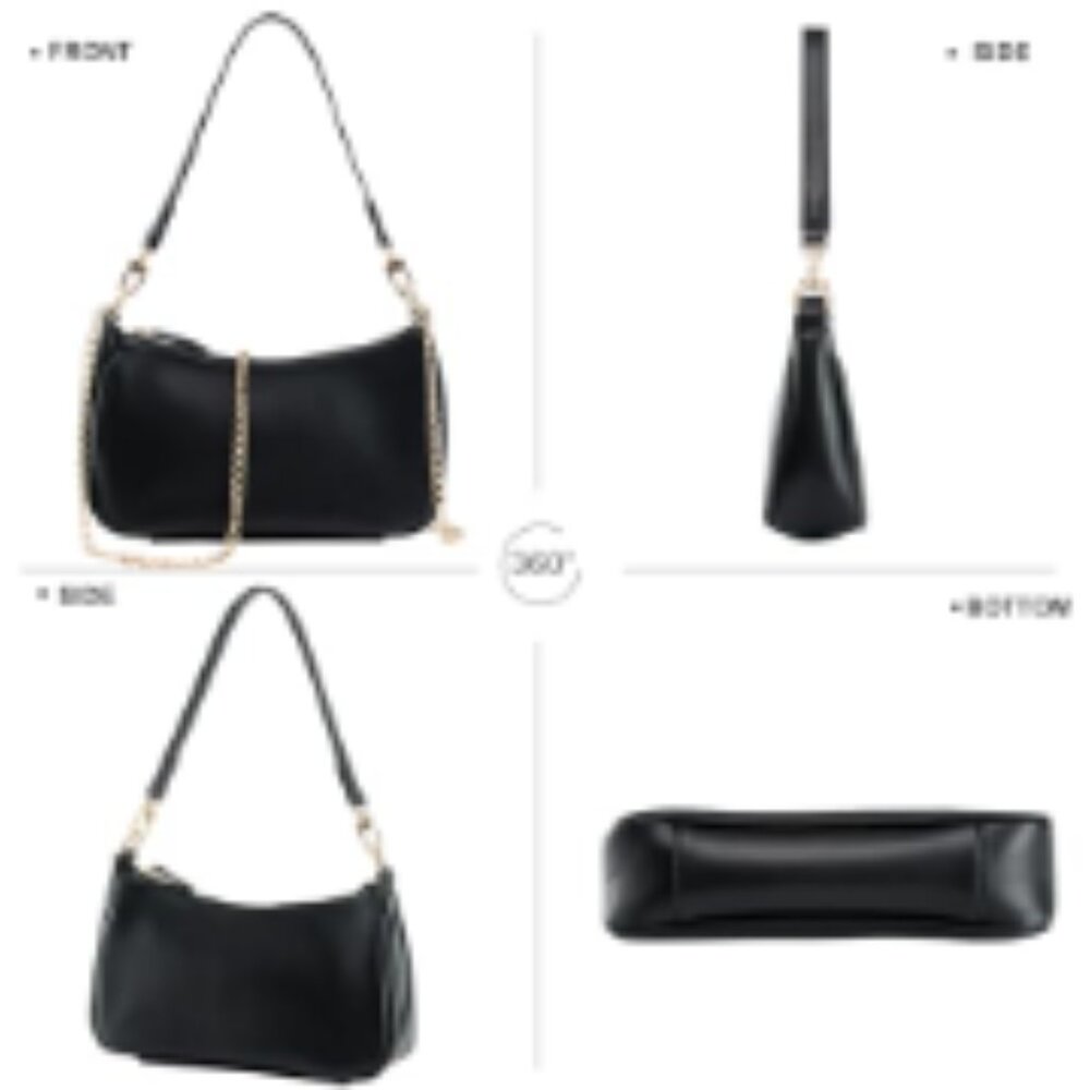 PU Leather Tote with Removable Straps, Zipper Closure Crossbody Bag - Picture 6 of 7